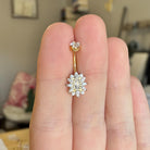 Radiant Flare Belly Button Ring-Belly Button Rings-Elara Body Jewelry