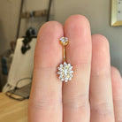 Radiant Flare Belly Button Ring-Belly Button Rings-Elara Body Jewelry