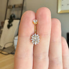 Radiant Flare Belly Button Ring-Belly Button Rings-Elara Body Jewelry