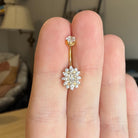 Radiant Flare Belly Button Ring-Belly Button Rings-Elara Body Jewelry
