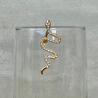 Serpentine Noire Belly Button Ring-Belly Button Rings-Gold-Elara Body Jewelry