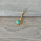 Soleil de Mer Belly Button Ring-Belly Button Rings-Elara Body Jewelry