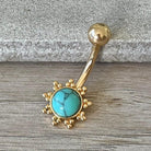 Soleil de Mer Belly Button Ring-Belly Button Rings-Elara Body Jewelry