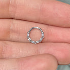 Solenne Daith Earring-Daith Earring-8mm Diameter-White Gold-Elara Body Jewelry