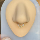 Starlet Cascade Septum Ring-Septum Ring-Elara Body Jewelry