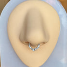 Starlet Cascade Septum Ring-Septum Ring-Elara Body Jewelry