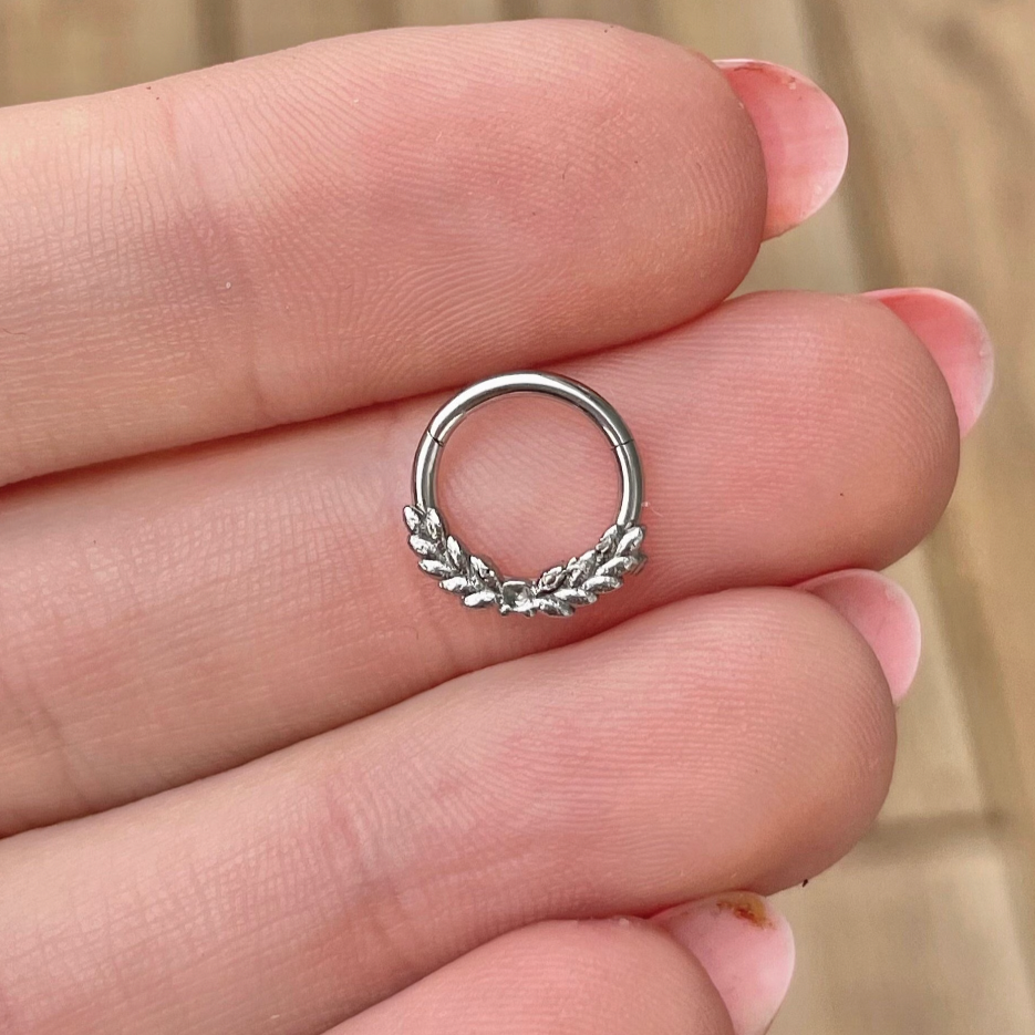 Vine of Dreams Septum Ring-Septum Ring-Silver-Elara Body Jewelry