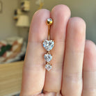 Viva Couer Belly Button Ring-Belly Button Rings-Elara Body Jewelry