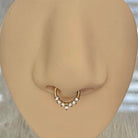 Althea Aura Septum Ring-Septum Ring-Gold-8mm-Elara Body Jewelry