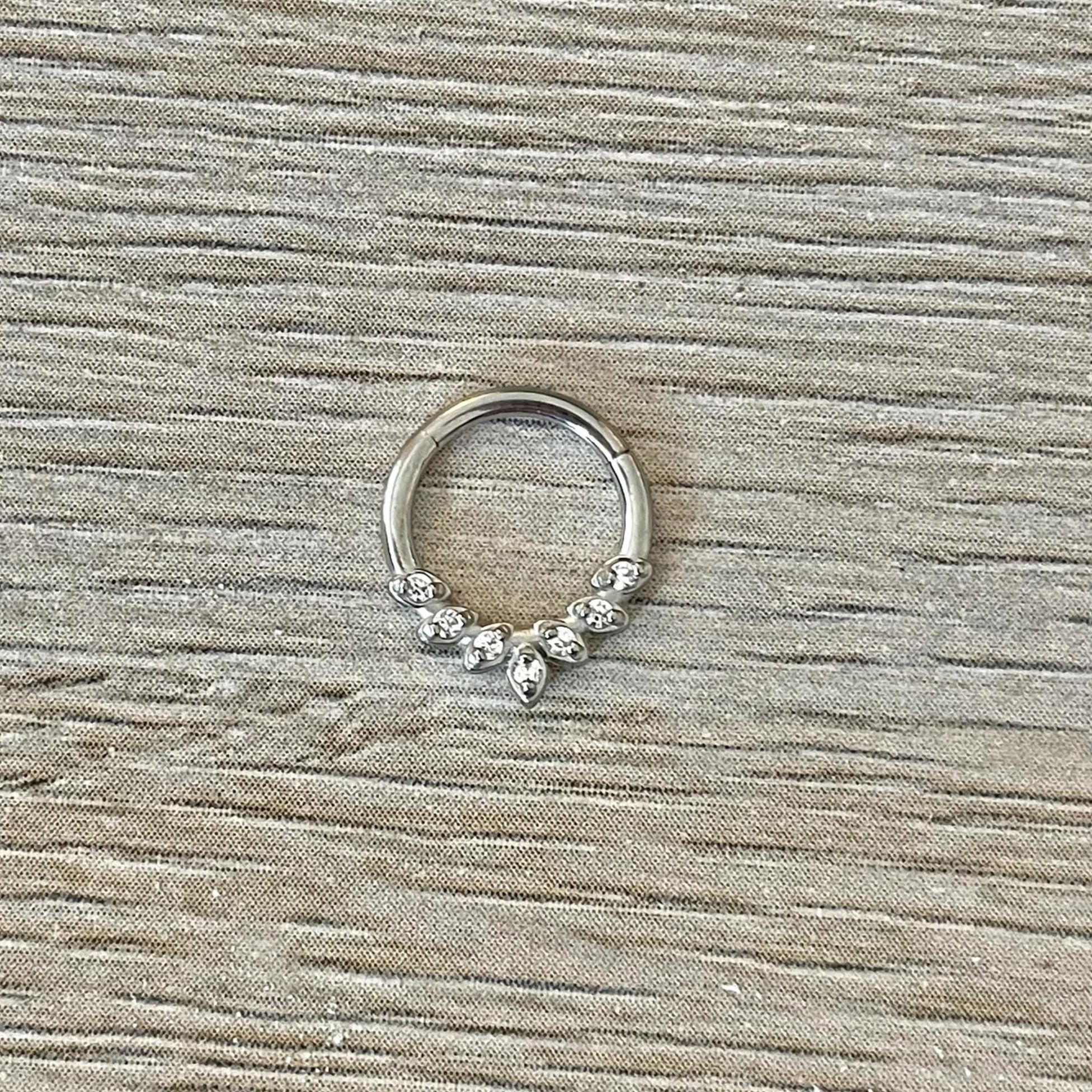 Althea Aura Septum Ring-Septum Ring-Silver-8mm Diameter-Elara Body Jewelry