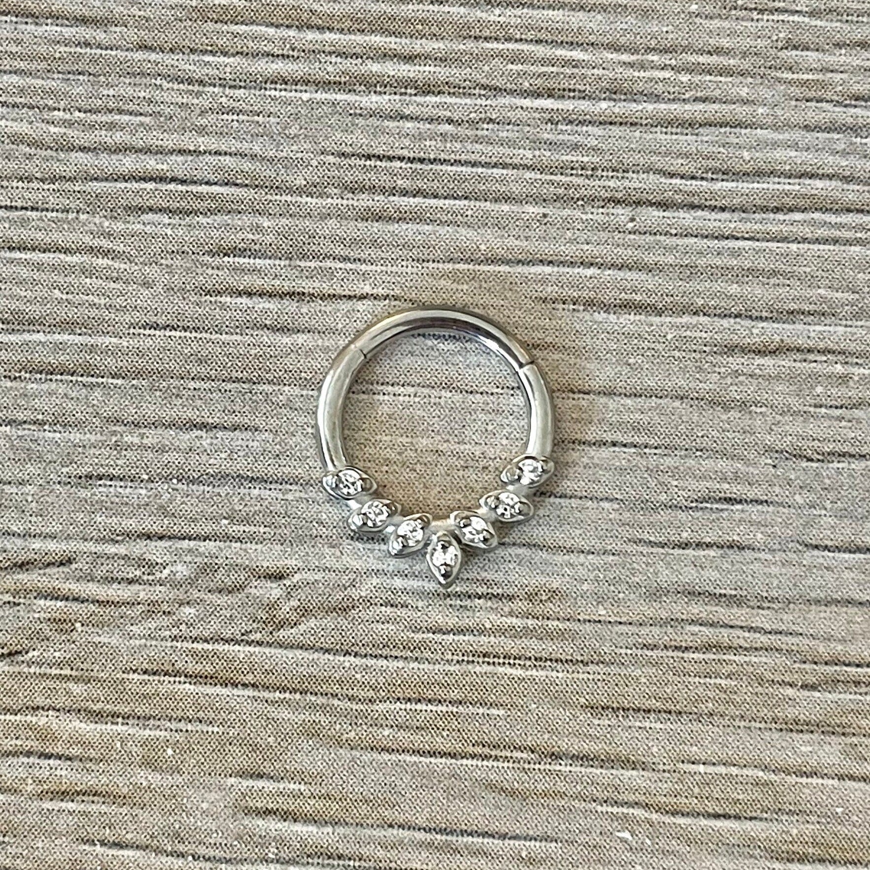 Althea Aura Septum Ring-Septum Ring-Silver-8mm-Elara Body Jewelry