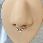 Baguette Septum Ring-Septum Ring-Elara Body Jewelry