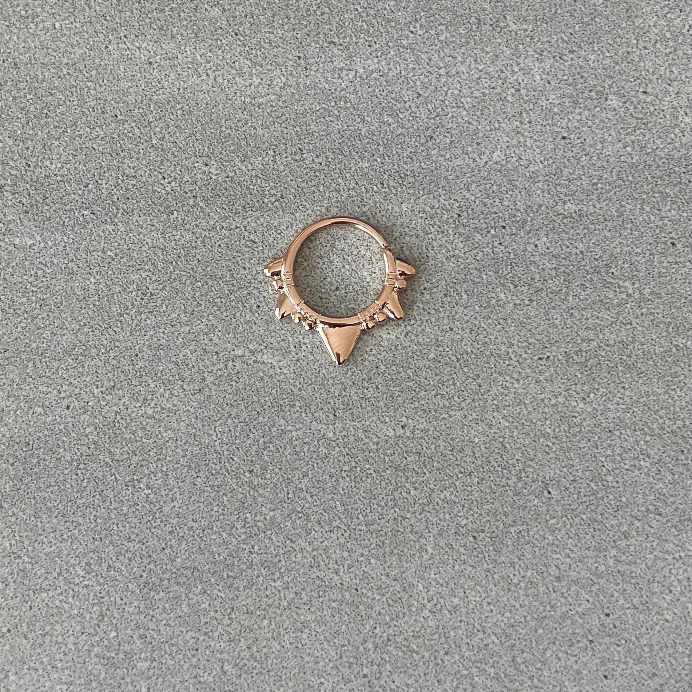 Bendable Septum Ring (16G | 10mm | Rhodium Plated | Gold, Rose Gold, or Silver)-Elara Body Jewelry