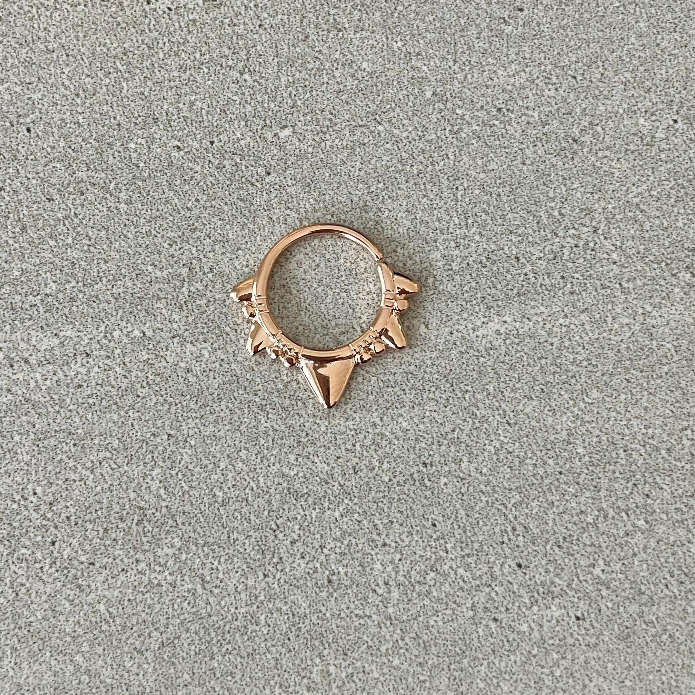 Bendable Septum Ring (16G | 10mm | Rhodium Plated | Gold, Rose Gold, or Silver)-Elara Body Jewelry