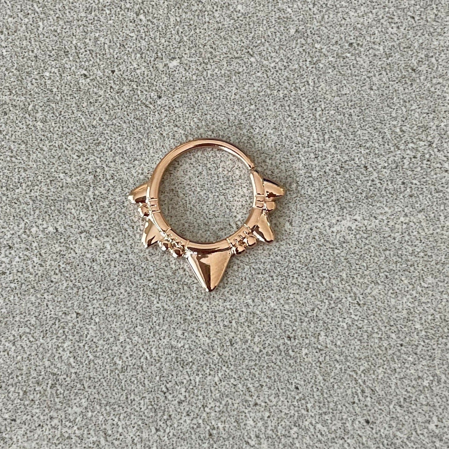 Bendable Septum Ring (16G | 10mm | Rhodium Plated | Gold, Rose Gold, or Silver)-Elara Body Jewelry