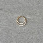 Calista Lume Septum Ring-Septum Ring-6mm Diameter-Yellow Gold-Elara Body Jewelry