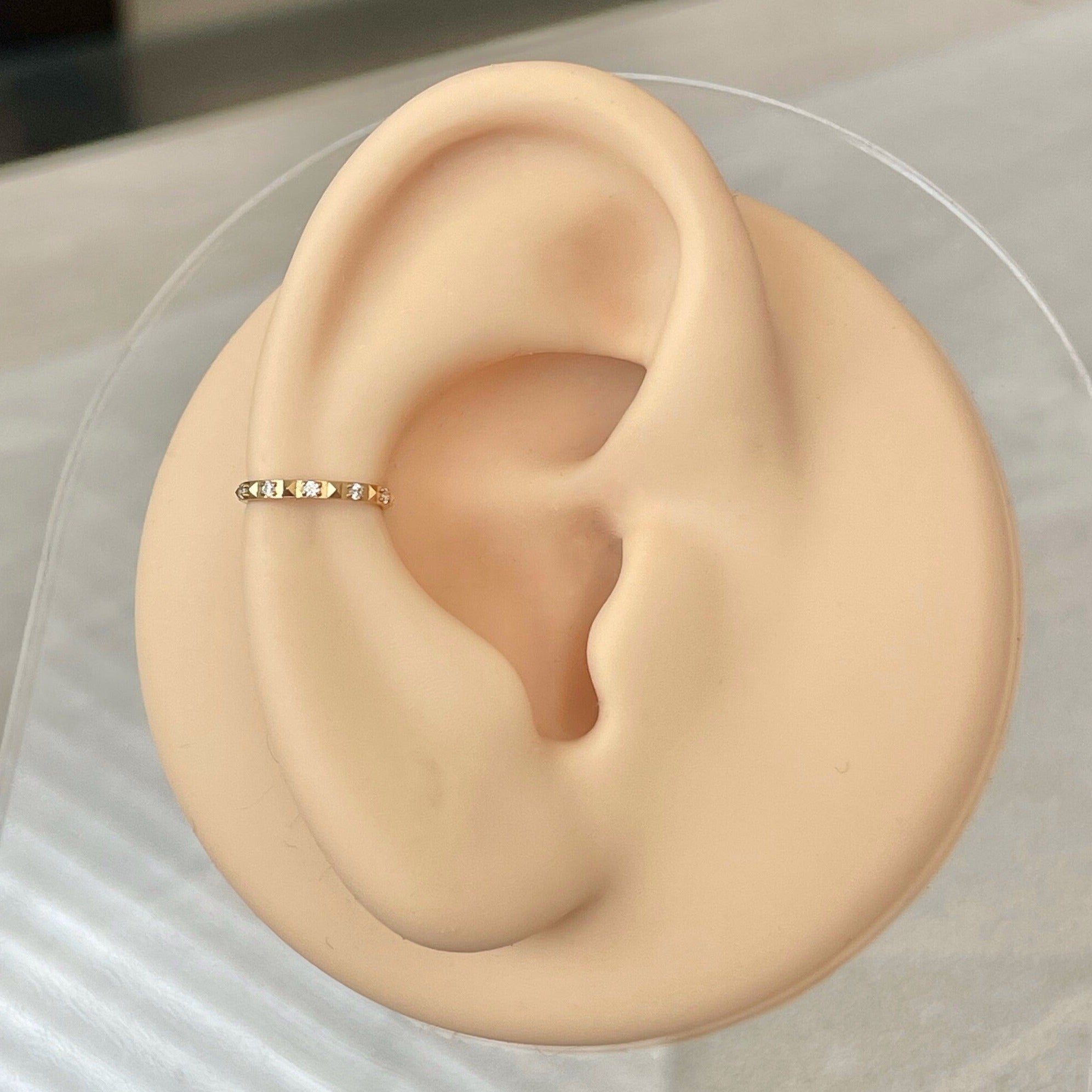 Celestial Whisper Helix Earring-Cartilage Earring-Elara Body Jewelry