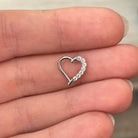 Cielea Heart Daith Earring-Daith Earring-Elara Body Jewelry