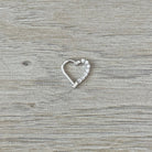 Cielea Heart Daith Earring-Daith Earring-White Gold-Left Ear-Elara Body Jewelry