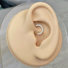Crystal Halo Daith Earring-Daith Earring-Elara Body Jewelry