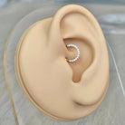 Crystal Halo Daith Earring-Daith Earring-Elara Body Jewelry
