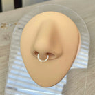 Crystal Halo Septum Ring-Septum Ring-Elara Body Jewelry