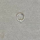 Eclat Marquise Solid Gold Daith Earring-Daith Earring-8mm Diameter-White Gold-Elara Body Jewelry