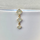 Ethereal Aura Drop Belly Button Ring-Belly Button Rings-Elara Body Jewelry
