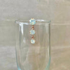 Ethereal Aura Drop Belly Button Ring-Belly Button Rings-Rose gold-Elara Body Jewelry