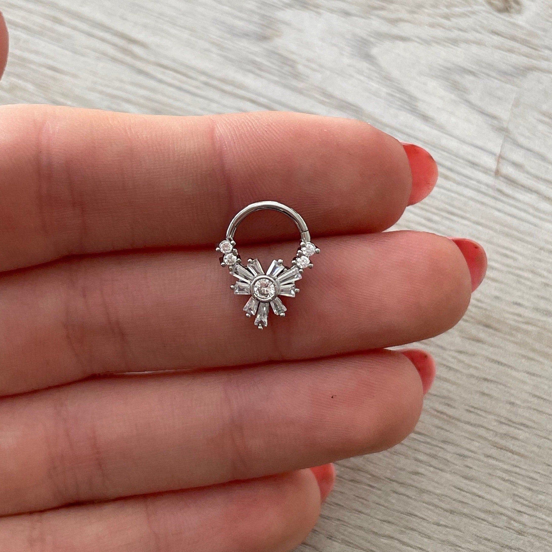 Fleure Lume Daith Earring-Daith Earring-Elara Body Jewelry
