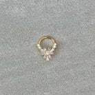 Fleure Lume Septum Ring-Septum Ring-8mm Diameter-Gold-Elara Body Jewelry