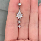 Fleurvale Belly Button Ring-Belly Button Rings-Elara Body Jewelry