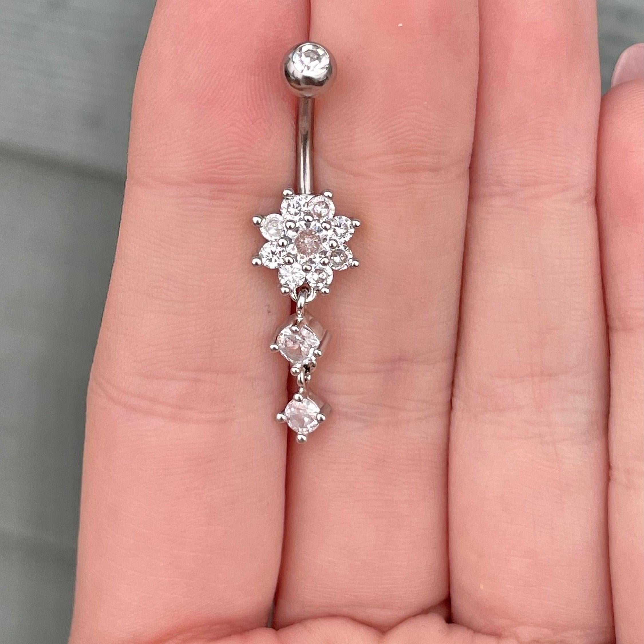 Fleurvale Belly Button Ring-Belly Button Rings-Elara Body Jewelry