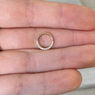 Golden Halo Septum Ring-Septum Ring-Elara Body Jewelry