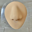Golden Halo Septum Ring-Septum Ring-Elara Body Jewelry