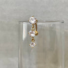 Gold Top Down Belly Button Piercing (14G | 10mm | Surgical Steel | Gold, Rose Gold, or Silver)