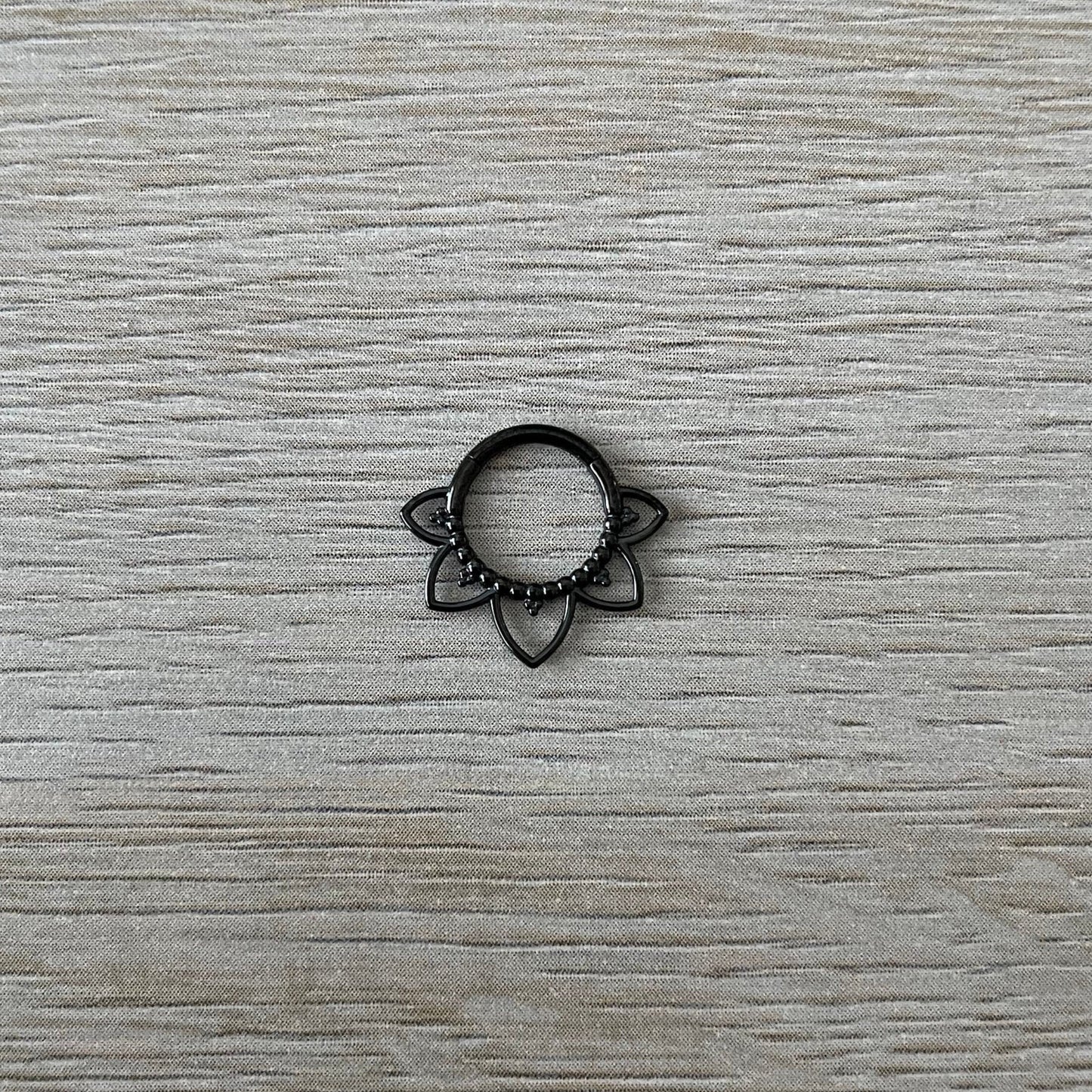 Black Daith Earring (16G | 8mm | Surgical Steel | Black, Rose Gold, Gold or Silver)