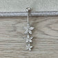 Silver Flower Drop Belly Button Ring (14G | 10mm | Surgical Steel | Silver, Gold, or Rose Gold)