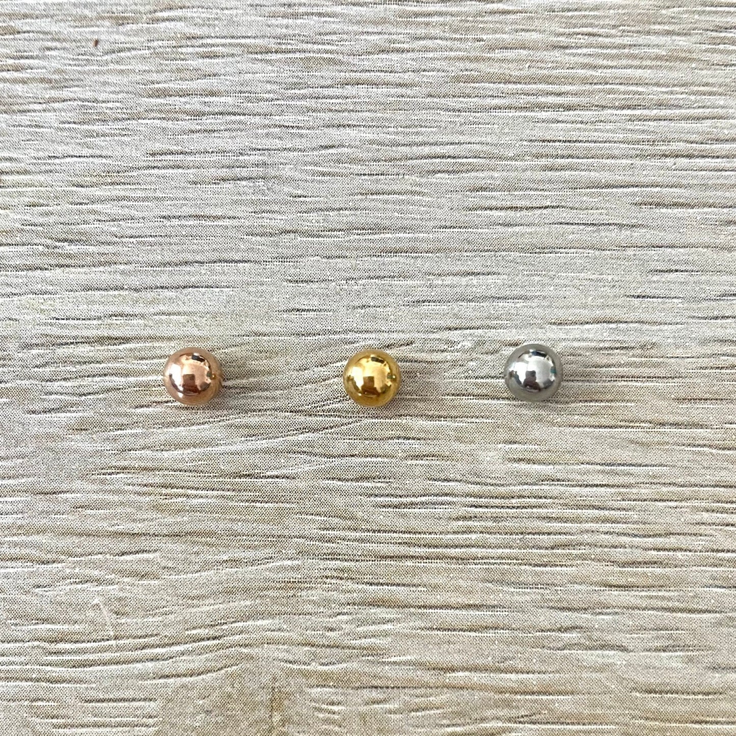 Belly Button Screw Ball Part (14G | 5mm | Surgical Steel | Silver, Gold or Rose Gold)