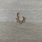 Rose Gold Daith Earring (16G | 8mm | Surgical Steel | Rose Gold, Gold, Black, or Silver)