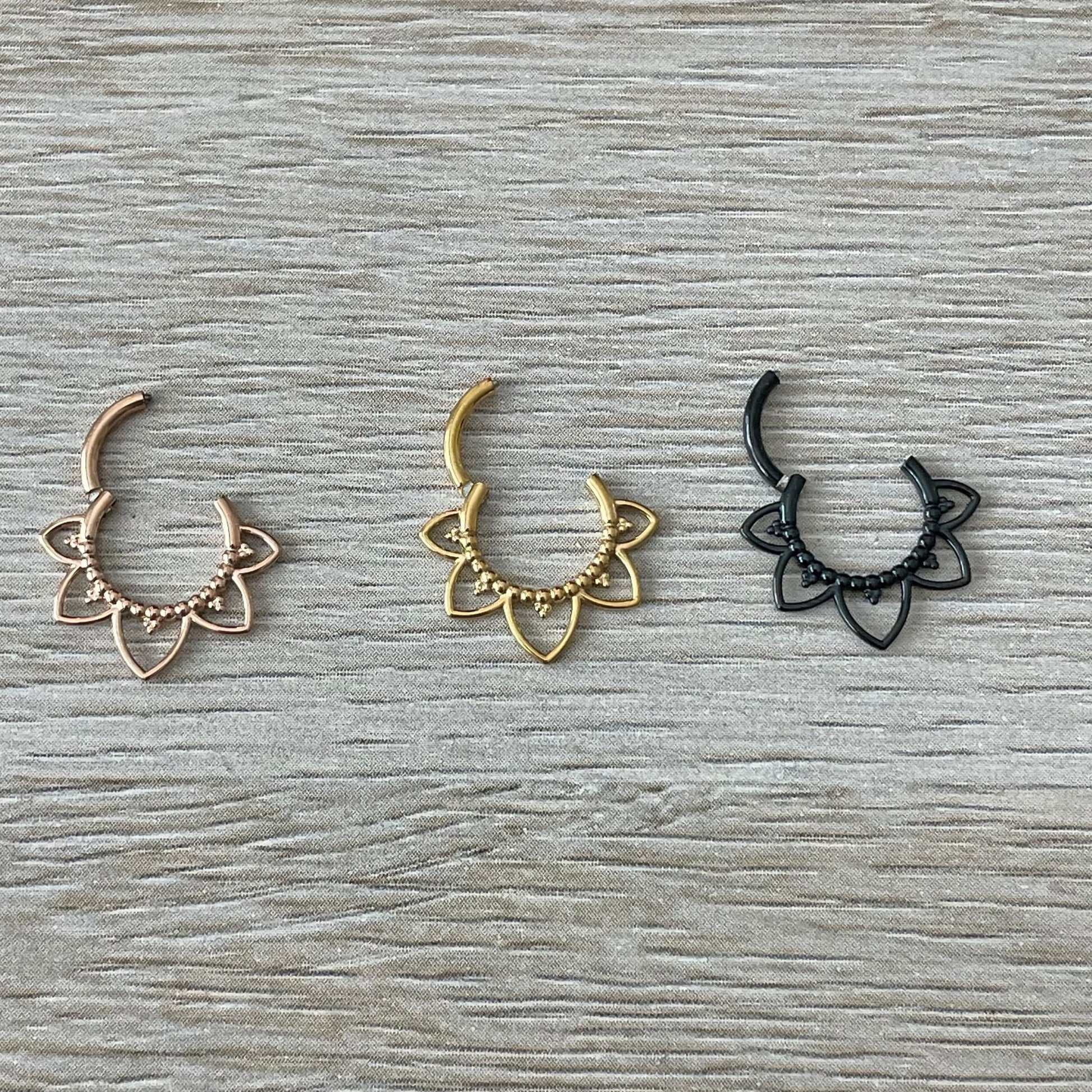 Silver Minimalist Septum Piercing (16G | 8mm | Surgical Steel | Silver, Gold, Rose Gold, or Black)