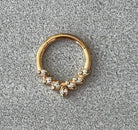 Dainty Gold Septum Piercing (16G, 8mm, Surgical Steel)