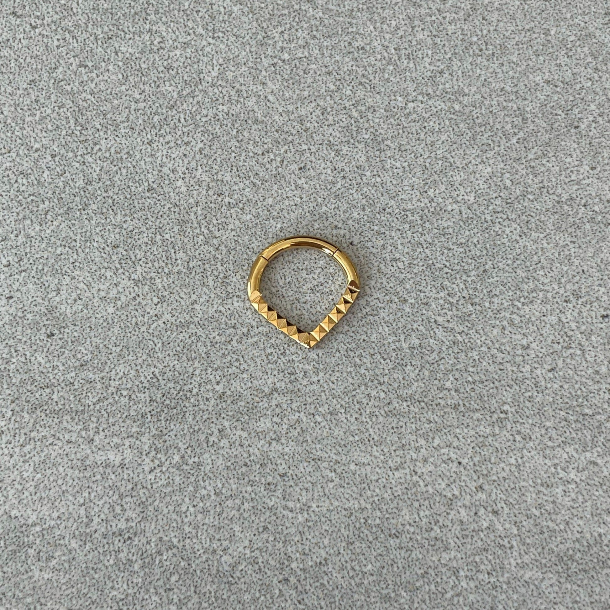 Gold Titanium Daith Earring (16G | 8mm | Titanium | Gold, Silver, or Rose Gold)