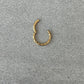 Gold Twisted Daith Earring (16G | 8mm | Surgical Steel | Gold, Rose Gold, Silver, Black, Rainbow)