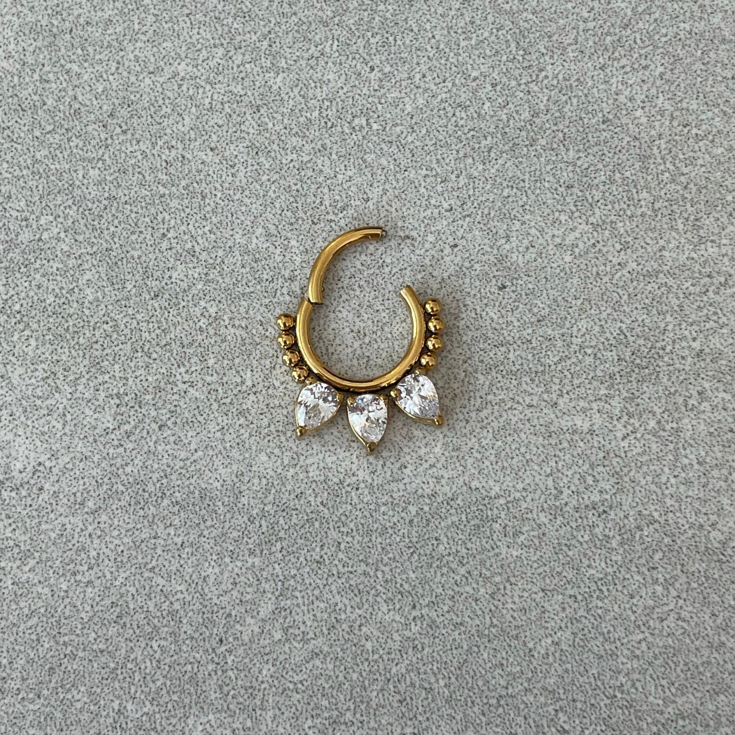 Unique Gold Daith Earring (16G | 8mm | Surgical Steel | Gold, Rose Gold, Black or Silver)