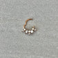 Unique Crystal Septum Piercing (16G | 8mm | Surgical Steel | Rose Gold, Gold, or Silver)
