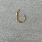 Gold Twisted Septum Jewelry (16G | 8mm | Surgical Steel | Rainbow, Black, Silver, Gold or Rose Gold)