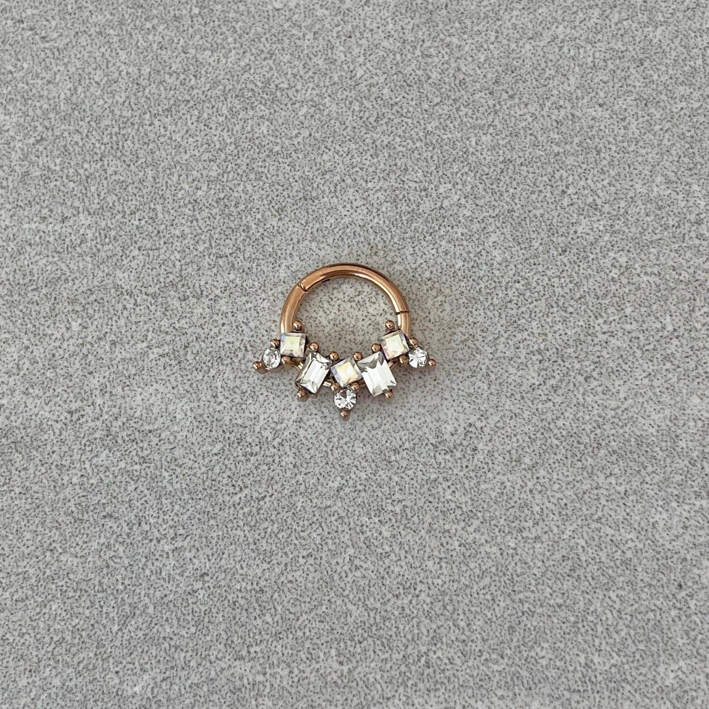 Unique Rose Gold Daith Earring (16G | 8mm | Surgical Steel | Rose Gold, Silver, or Gold)