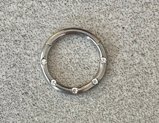 Minimalist Silver Septum Piercing (16G | 8mm or 10mm | Surgical Steel | Silver, Black, Gold, Rose Gold, or Rainbow)