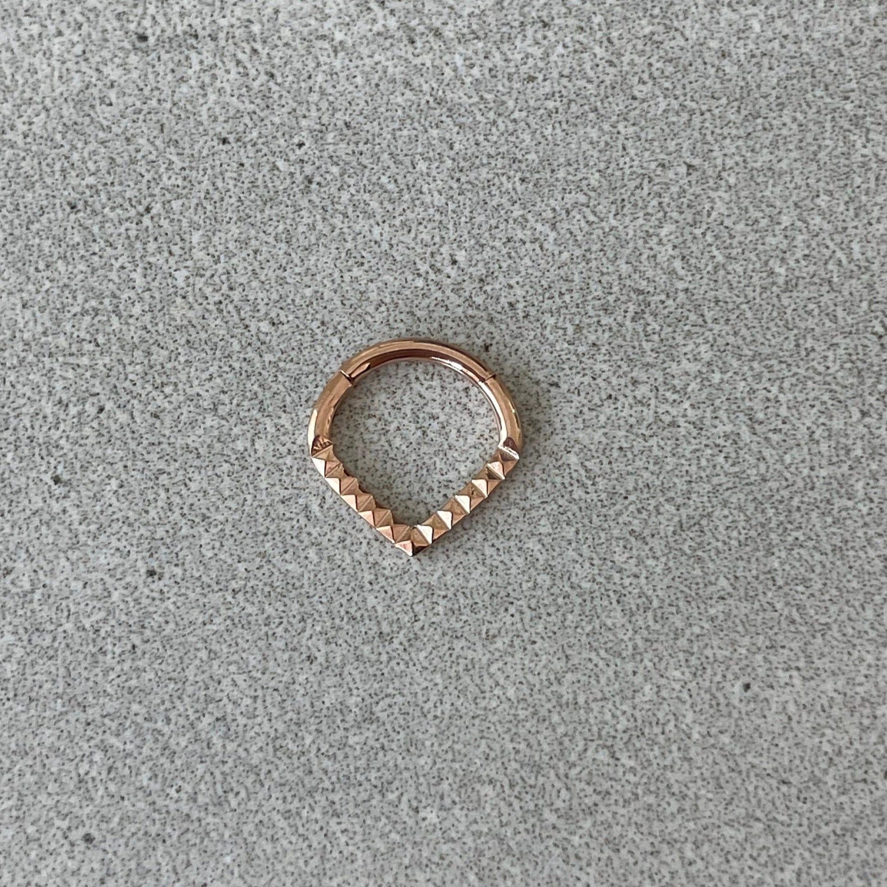 Titanium Rose Gold V Septum Piercing (16G | 8mm | Titanium | Rose Gold, Gold or Silver)